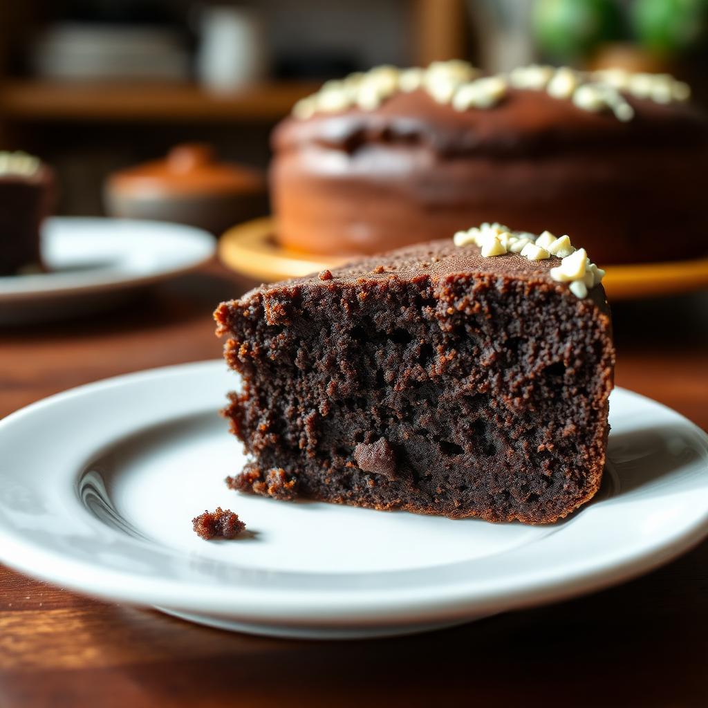 Slice of Jamaican black cake